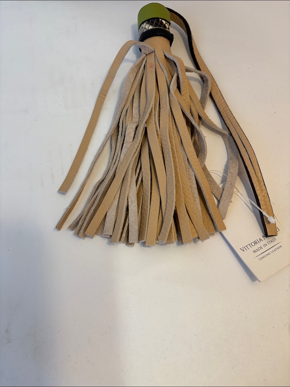 Vittoria Napoli Handbag Charm Leather Tassel